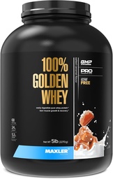 Maxler 100% Golden Whey Protein - 24 g fehérje per serving - Premium Whey Protein Powder for Pre Post Workout - Fast- Absorbing Whey koncentrátum, izolátum és hidrolizátum keverék - Sózott karamell 5 lb