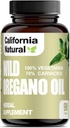 Wild Oregano Öl Vegetarische Soft-Kapseln - California Natural - Immunsystem & Verdauungsunterstützung - Förderung von Gut Gesundheit & Gesunde Verdauung - 100% Vegetarisch - 70% Carvacrol - Kräuter 90 Count