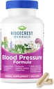 RidgeCrest Herbals Vérnyomás Herbal Formula, 12 Gyógynövény, Poria gomba, Gastrodia, Gardenia, a szív, érrendszeri, keringési egészség (120 gróf)