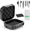 18 Pieces set High Seal Vízhatlan hallássegítő eset extractable szivacs, Drop- Proof, Shock- Proof és Crush- Proof Storage Box, hallásvédő kiegészítők tisztítás Kits tisztító eszköz