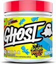 GHOST BCAA Powder Amino Acids Supplement, Sour Patch Kids Blue Málna - 30 Servings - Sugar- Free Intra, Post & Pre Workout Amino Powder & Recovery Drink, 7G BCAA