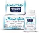 a Makers of Monistat, Fenntartása Boric Acid Supostaries for Women, Fragrance- Free Bunds for Vaginal Odor Control and pH Balance Without Irritation, 30
