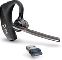 Poli Voyager 5200 UC Vezeték nélküli fejhallgató és töltés (Plantronics) - Single- Ear Headset w / Noise- Canceling Mic - Csatlakozás Mobile / Mac / PC Bluetooth - Works w / Teams, Zoom