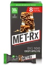 MET- Rx Big 100 Protein Bar, Étkezés csere, 30G Protein, Gluten Free, Crispy Apple Pie, 3.52 oz. ea, 8 Count (Packaging May Vary)