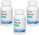 MAJOR Fish Oil 500mg Softgels - Omega3 Fish Oil Supplement - Diétás kiegészítés - 130 Count (3 Pack)