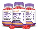 (3 csomag) Turbo Riped Keto ACV Gumies Extreme 2000MG Turbo Riped Keto Gumies Apple Cider Ecet Gránátalma Púderrel B12 Vegan Nem GMO 180 Gumis