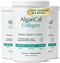 ALGAECAL Collagen - 4 Clinically- Supported Peptides VERISOL ®, FORTIGEL ®, UC- II ®, FORTIBONE ®, Anti-Aging Hydrolized Collagen Powder, 3 csomag, Készült USA-ban