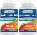 A legjobb természetes hyaluronic acid 200 mg 120 tabletta (Non-GMO, glutén mentes) - Fiatal egészséges bőr és egészséges közös funkció (120 db 2-es csomag)