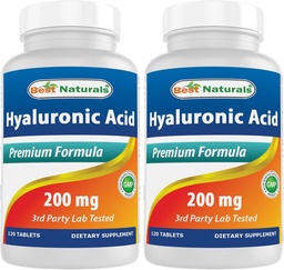 A legjobb természetes hyaluronic acid 200 mg 120 tabletta (Non-GMO, glutén mentes) - Fiatal egészséges bőr és egészséges közös funkció (120 db 2-es csomag)