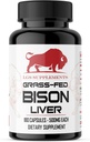 Grass Fed Bison máj kapszula Támogatja az energiatermelést, méregtelenítés, emésztés, immunitás, természetes vas nem-GMO, fagyasztva szárított máj egészségügyi kiegészítés, 3000mg