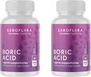 Seroflora Borsäure Vaginal Suppositorien 600 mg - Borsäure Pillen für Frauen - Intimate Health pH Balance - Unterstützt Vaginal Odor Control (30ct, 2bottles) Made in USA.