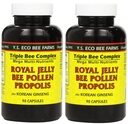 YS Eco Bee Farms, Royal Jelly Bee Pollen Propolis plusz koreai Ginseng, 90 kapszula (2Pack)