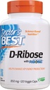 Doctor 's Best D-Ribose, Supports ATP Energy Production, Non-GMO, Gluten Free, Soy Free, Vegan 120 Veggie Caps