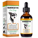 Quercetin kutyáknak, kutya quercetin folyékony cseppek, kutya quercetin gyógynövény kiegészítés támogatás allergia megkönnyebbülés, celluláris egészség, immunboost, antioxidáns - 60 ml