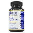 Premier Research Labs: D3-vitamin + K2 kiegészítők - Csonttámogatás és Promotes Heart Health, gluténmentes - 5000 NE vegán kiegészítők - Tested Quality 124; 30 Plant- forrás alapú kapszula