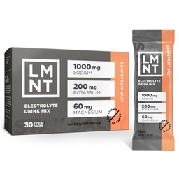 LMNT Zero Sugar Electrolytes - Grapefruit Salt 124; Drink Mix X4; 30 Count