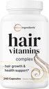 Micro Összetevők Haj Növekedés Vitaminok nők és férfiak, 240 Captained 124; 14- in-1 Formula Biotin, Collagen, Keratin, Saw Palmetto & More