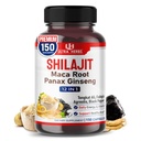 Shilajit Pure Himalayan - Energy Booster 85% Fulvic Acid, Maca Root, Panax Ginseng, Tongkat Ali, Fadogia Agrestis - Metabolizmus & Immunity Support - 150 kapszula