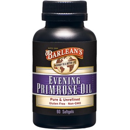 Barlean 's Evening Primrose Oil Softgels with Gamma- Linolenic Acid (GLA) - Non-GMO, Gluten- Free - 60- Softgels