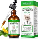 Antibiotikumok macskák, Premium Macska Antibiotikumok Kiegészítő, Természetes Antibiotikumok macskák, Pet kiegészítők, Macska Antibiotikumok Támogatja Immun & Macska Allergia Relief, Macska Multivitamin - 2 Fl Oz / 60ML
