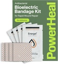 PowerHeal BioElectric Bandage Kit for Wound Care & Healing - Single Layer No Adhesive includes Wound Hydrogel, Can Be Cut to Fit - a Cuts, Abrasions, Blisters, Burns - 4- Pack, 2 "x 2"