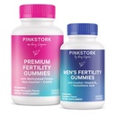 Rózsaszín Stork fertilitás gumik nők és férfiak - Prenatalis Conception Support - Inositol, COq10, folát - Hormonegyensúly