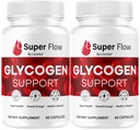 (2 csomag) Super Flow Glycogen - SuperFlow Glycogen Support Capsules, Super Flow, Glycogen SupperFlow Glycogen Supply, Super Flow Glyco Optimizer, 60 kapszula 2 hónapra