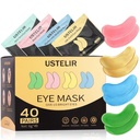 Unter Augenaufnäher, 40 Pairs Augenmaske für dunkle Kreise, Puffy Eyes, Undereye Bags,Wrinkles,Eye Mask Patches mit 24K Gold, Hyaluronsäure,Rose & Aloe Vera, Augenbehandlung Hautpflege für Männer & Frauen Geschenk