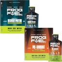 Frog Üzemanyag Energizált fehérje & Ultra Energizált Pre Workout Shot Bundle, 1500mg Beta Alanine, 15g Protein Nano- hidrolizált Grass Fed Collagen, Pre & Post Workout, 1.2 oz csomagok, 48 csomag