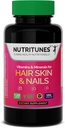 Hair Skin and Nail Vitamins- Biotin & Collagen Formula B Vitaminokkal, Cink & Selenium - Promotes Hair Strength, Skin Hydration & Nail Health - 120 Softgels