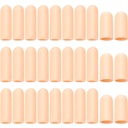 Frienda 30 Pieces Gel Finger Protector Cots Silicone Cover Cap Sleeves for Finger Cracking Trigger Support (Kajszibarack)