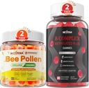 Bee Pollen az emlő növekedési Organic 1000mg + Vegan Super Methyllezett B Komplex Gumbium-vitamin nőknek