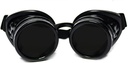 GloFX Steampunk szemüveg színezett - Rave EDM Fesztivál kiegészítők - Gótikus Cosplay Welder szemüveg - Fekete szemüveg sötét Tint Lenses
