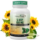 MoxyVites 5HTP 100mg kiegészítés, Plus B6, 5 HTP Organic Whole Food - Legjobb szerotonin booster - Non-GMO, 120 Vegan kapszula