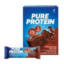 Tiszta fehérje bárok, magas fehérje, tápláló snack, hogy támogassa az energiát, alacsony cukor, glutén mentes, csokoládé Deluxe, 1,76 oz., 4-es csomag