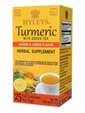 Hyleys Ginger Turmeric Tea Lemon Flavor - 25 Tea Bags (12 Pack - 300 Tea Bags Total) - Wellness gyógynövény kiegészítés zöld tea