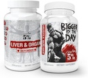 5% Táplálkozás 2- Stack- 124; Máj - és szervvédő NAC + BiggerByTheDay - 124; Máj, vese, & Szív támogatás + Anabolikus Izomépítő, Hardcore Lean Mass Gainer Türkesteronnal, HIBA, L- Leucine