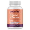 BESTVITE N-Acetyl L-Cystein (NAC) 600mg pro Kapsel (120 vegetarische Kapseln) - No Stearates - Vegan - Keine Füllstoffe - keine Silica - keine Gelatin - Glutenfrei - Nicht GMO