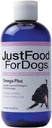 JustFoodForDogs Omega Plus Prémium halolaj kutyák Omega 3 kiegészítés, folyadék, 8 oz