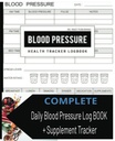 Blood Pressure Journal 7.5 "x9.25" 150 page 's [with Supplement Tracker] Blood Pressure Log Book for Daily Tracking
