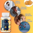 SOHM Turmeric Ginger Gumies Gyömbér, 60 Egyénileg csomagolt, Segít a bőr betegségek, Támogatja a közös egészség - Ananász Flavor Gumies felnőttek férfiak és nők