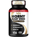 Horny Goat Weed 1275 mg MAX STRENGTH w / Maca (2 hónapos ellátás) - Energia és teljesítmény komplexum férfiak és nők számára