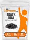 BulkSupplements.com Fekete rizs kivonat por - Fekete rizs por, Gluten Free Supplement - ízesítetlen, 3.7g per szerving, 50g (1.8 oz) (1-es csomag)
