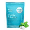 NeuroGum Energy Caffeine Mints (180 Pieces) - Sugar Free with L-theanine + Natural Caffeine + Vitamin B12 & B6 - Nootropic Energy & Focus Supplement for Women & Men - Keto & Vegan, Peppermint Flavor