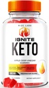 Rize labors Ignite Keto ACV gumik fejlett fogyás, Keto Ignite kiegészítés (60 gumik)