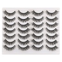 Új pillák Hamis szempillák Macska Szemek Wispy Természetes Fax Mink pillák 14 Pairs Pack könnyű kötet rövid szempillák Gyűjtőcsomagolás