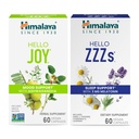 Himalaya Hello Joy Ashwagandha javítása hangulat és a szellemek & Hello ZZZ Melatonin alvástámogatás, 60 kapszula - Bundle