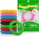 48 Pack szúnyogriasztó karkötők, egyedi csomagolású, DEET mentes, természetes és vízálló szalagok
