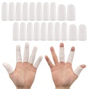ANCIRS Gel Finger Support Protector Kesztyű, Gel Finger Cots / borítók - Különböző méretűek szilikon ujjak a kezek Cracking, Ekzema bőr (20db Fehér)
