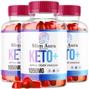 (3 Pack) Slim Aura Keto ACV Gumies - Official Slim Aura Keto Plus Apple Cider Vinegar 1050MG Advanced Formula Gummys, All Natural Premium Formula, Slimaura Gomitas Vélemények, 300 Gumies 5 hónap